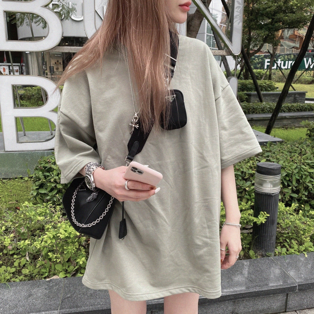 【B.Y】 🔥現貨 完美 古著 水洗 五分TEE 五分袖  短袖T桖 寬鬆 落肩 OVERSIZE-細節圖7