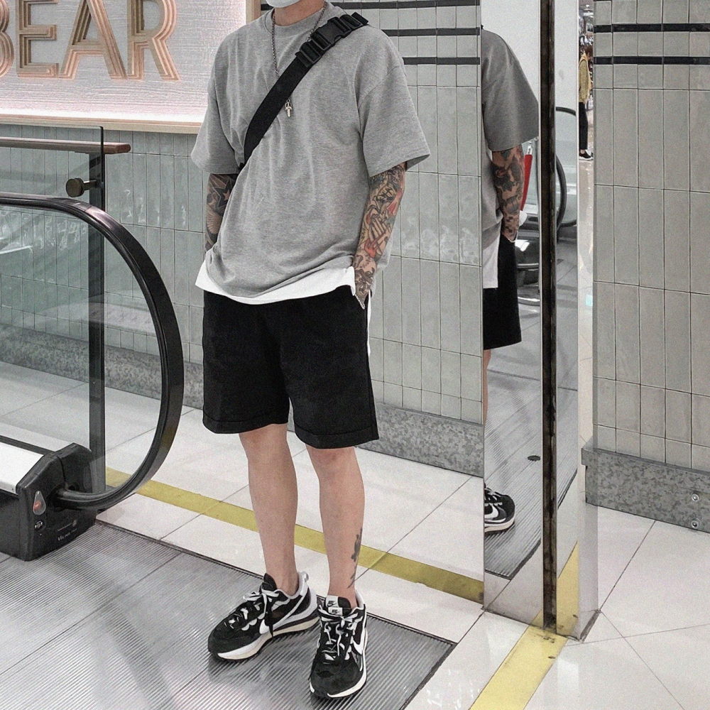 【B.Y】 🔥現貨 完美 古著 水洗 五分TEE 五分袖  短袖T桖 寬鬆 落肩 OVERSIZE-細節圖8