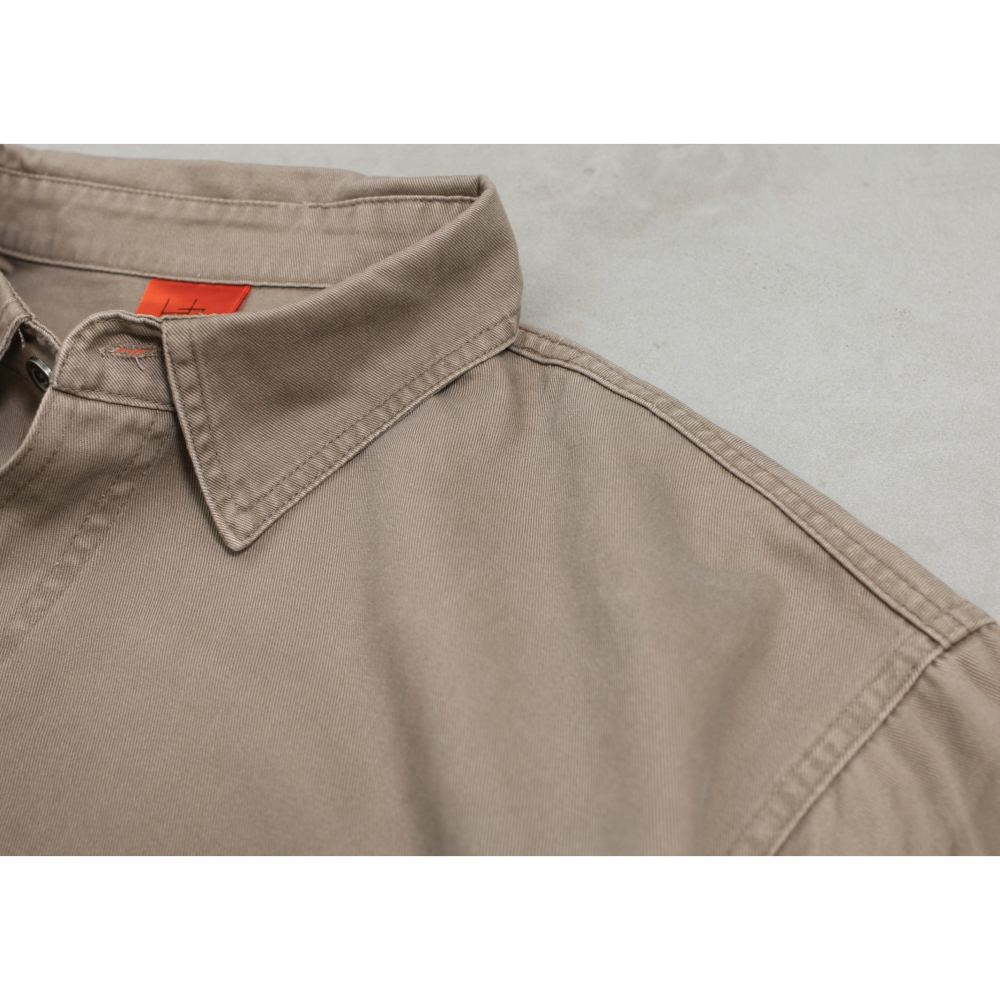 【B.Y】日系 質感 水洗 重磅 工作襯衫 工裝襯衫 長袖 襯衫 寬鬆 落肩 OVERSIZE 男生長袖襯衫-細節圖11