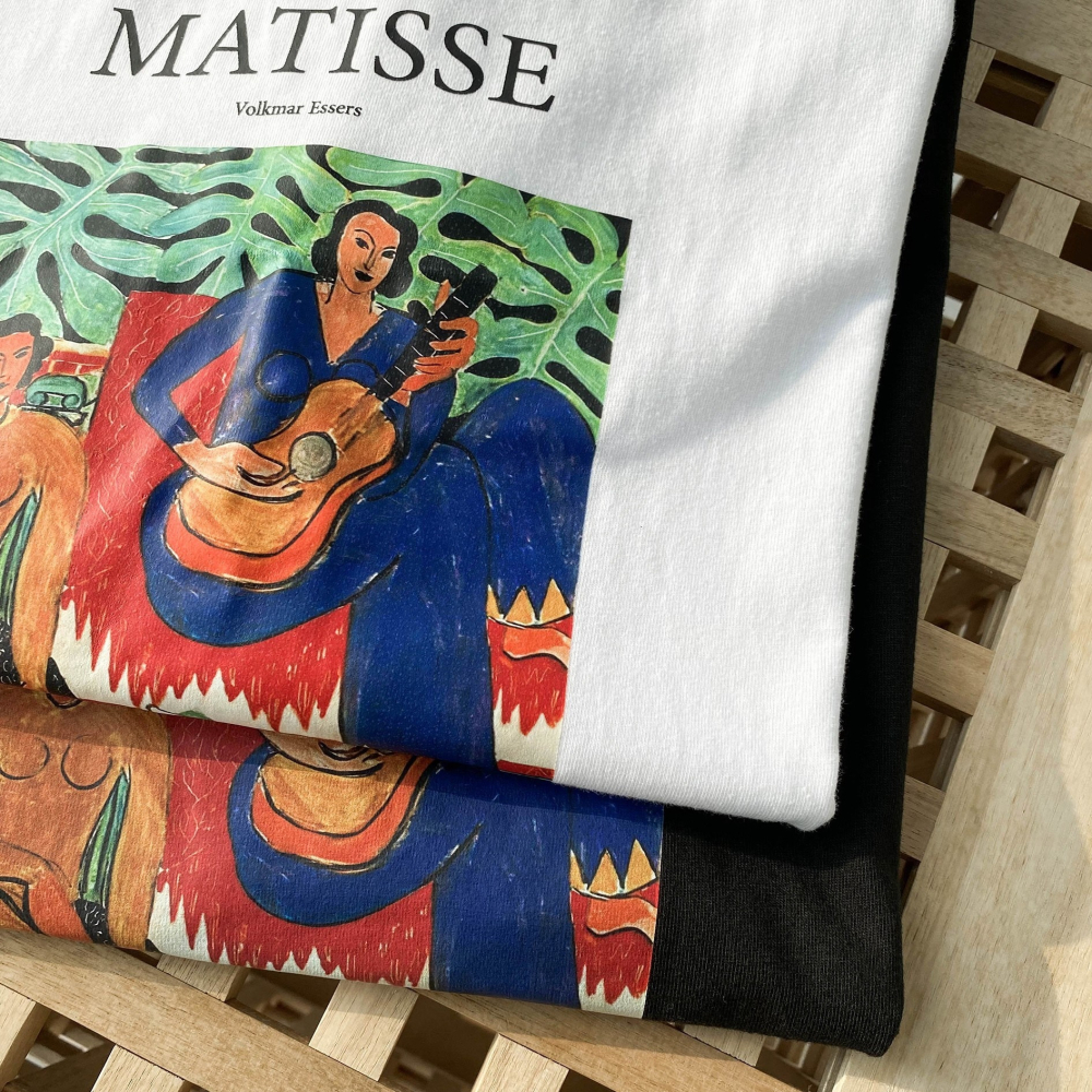 【B.Y】韓風 藝術 彩色 畫像 寬鬆 TEE 短袖T桖 寬鬆 落肩 OVERSIZE-細節圖8