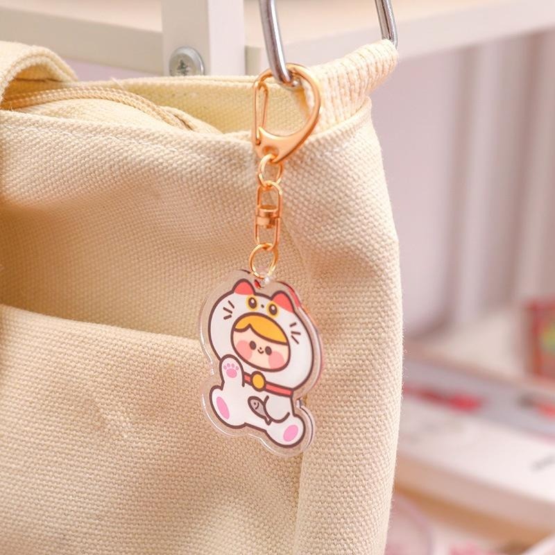 ✨eeshop✨【台灣現貨】卡通壓克力鑰匙扣 包包背包掛飾 吊飾 鑰匙圈-細節圖5