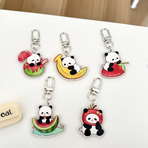 ✨eeshop✨【台灣現貨】可愛熊貓壓克力鑰匙扣 包包背包掛飾 吊飾