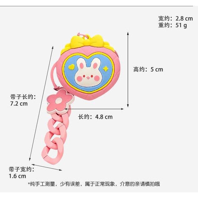 🎀 e家雜貨 🎀【台灣現貨】(F02)可愛愛心兔鑰匙扣 鑰匙圈 包包背包掛飾 吊飾-細節圖7