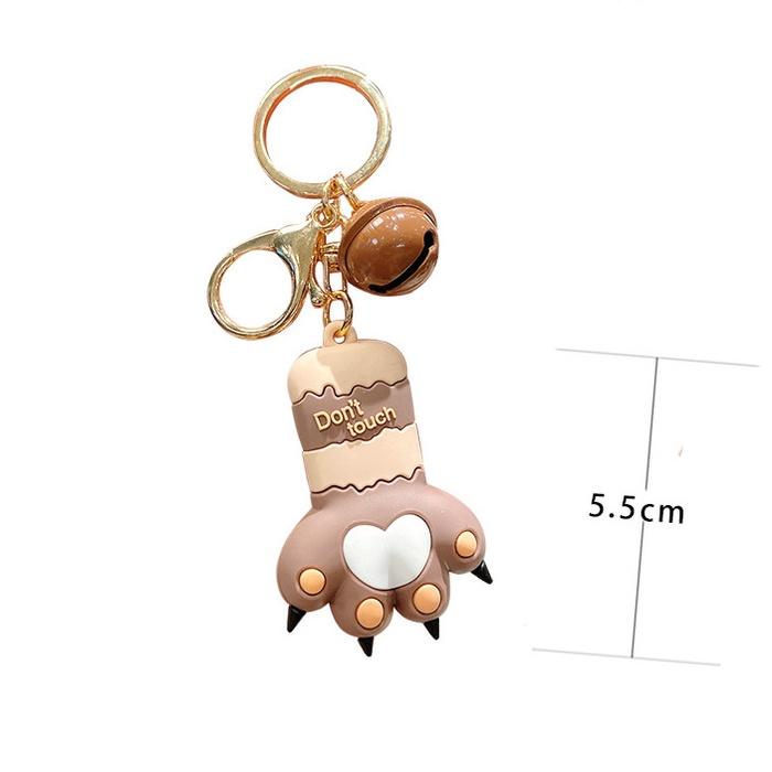 🎀 e家雜貨 🎀【台灣現貨】(E303)可愛貓爪鑰匙圈 包包背包掛飾 吊飾-細節圖3