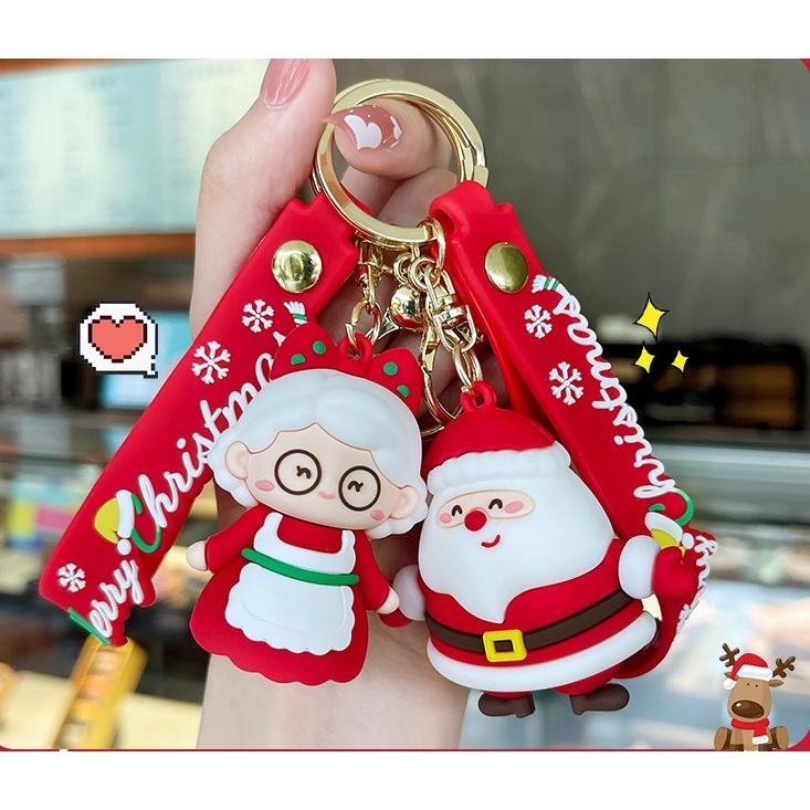 🎀 e家雜貨 🎀【台灣現貨】可愛聖誕節鑰匙扣 鑰匙圈 包包背包掛飾 吊飾 聖誕老人 雪人 薑餅人 麋鹿 聖誕樹-細節圖6