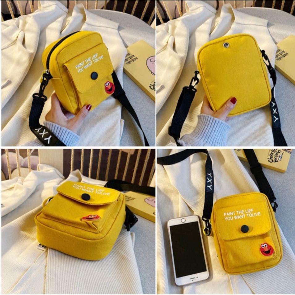 🎀 e家雜貨 🎀【台灣現貨】可愛卡通帆布小包 單肩側肩包-細節圖3