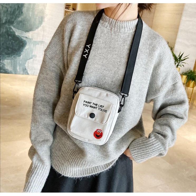 🎀 e家雜貨 🎀【台灣現貨】可愛卡通帆布小包 單肩側肩包-細節圖4