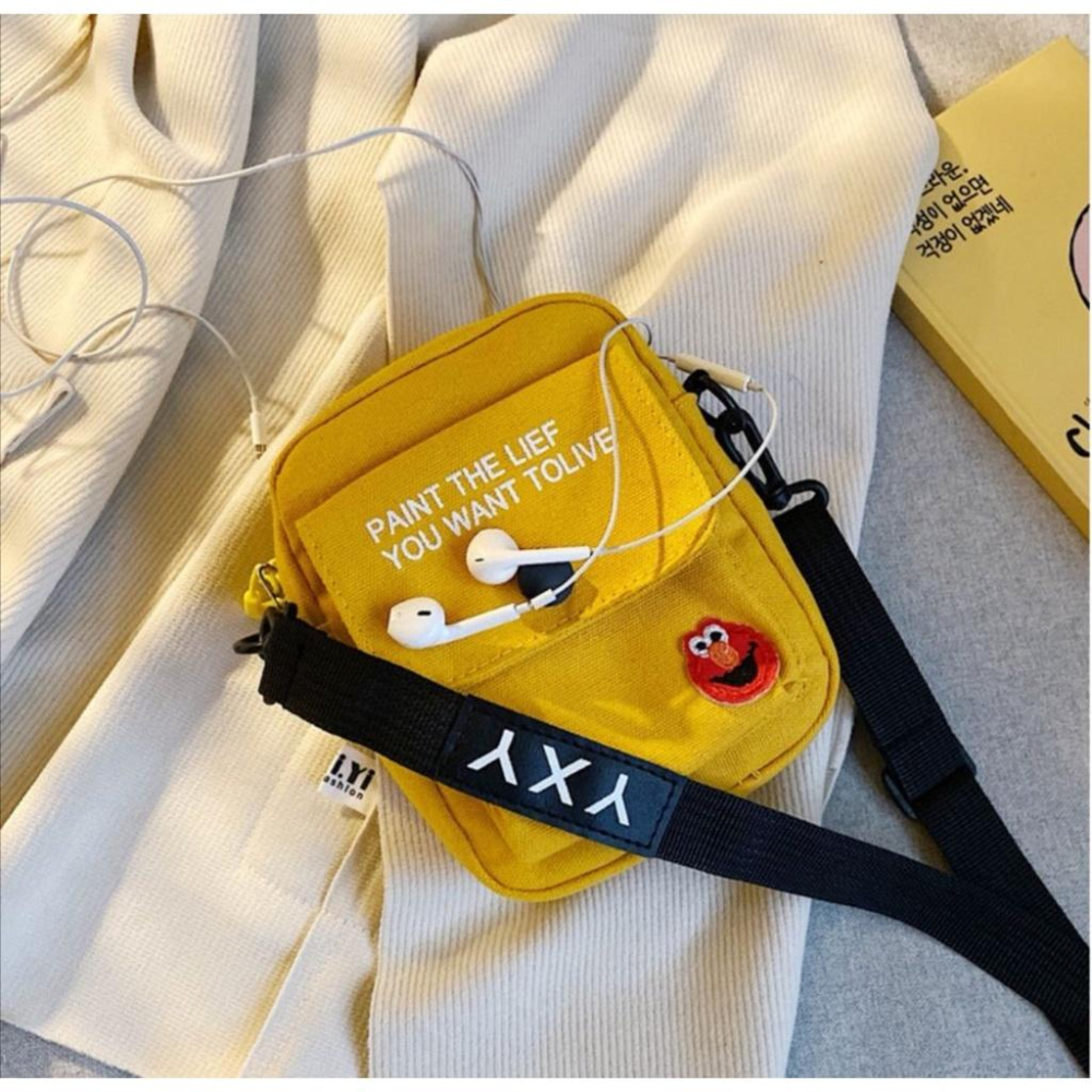 🎀 e家雜貨 🎀【台灣現貨】可愛卡通帆布小包 單肩側肩包-細節圖5