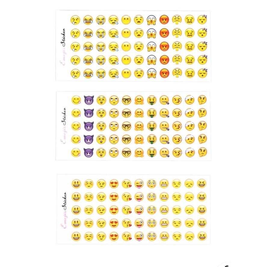🎀 e家雜貨 🎀【台灣現貨】卡通手賬貼紙 Emoji表情貼紙 素材裝飾小圖案 ins風 特價 貼紙-細節圖3