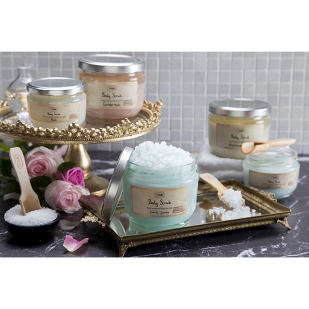 SABON｜磨砂膏600g 贈送木勺 綠玫瑰 經典 白茶 茉莉花語 玫瑰茶語 ｜來自以色列的頂級香氛保養品-細節圖2