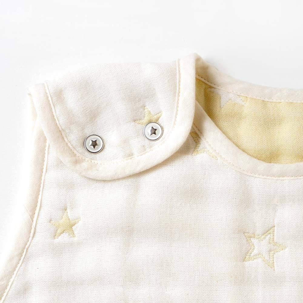 日本 10mois 六層紗 防踢被 0-3歲 星星 日本製-細節圖2