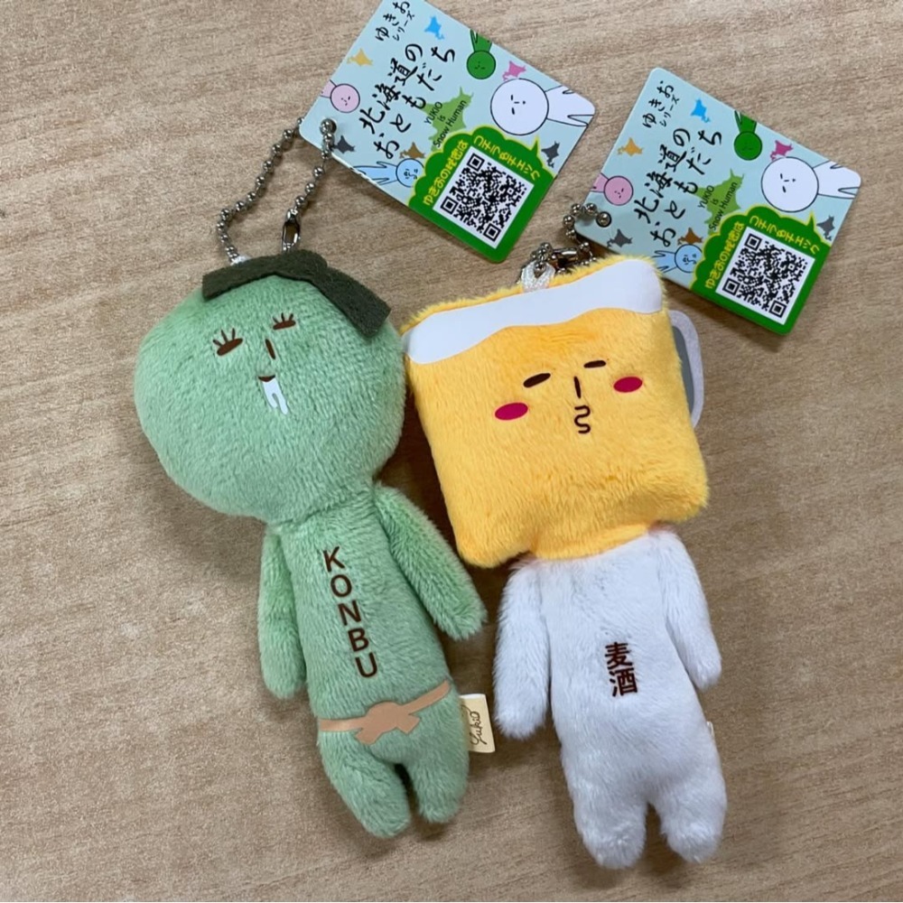 日本(北海道) 地域限定 YUKIO 絨毛娃 吊飾 鑰匙圈 鹿 綠藻 薰衣草 狐狸 熊 玉米 鹿 流冰妖精 北長尾山雀-規格圖6