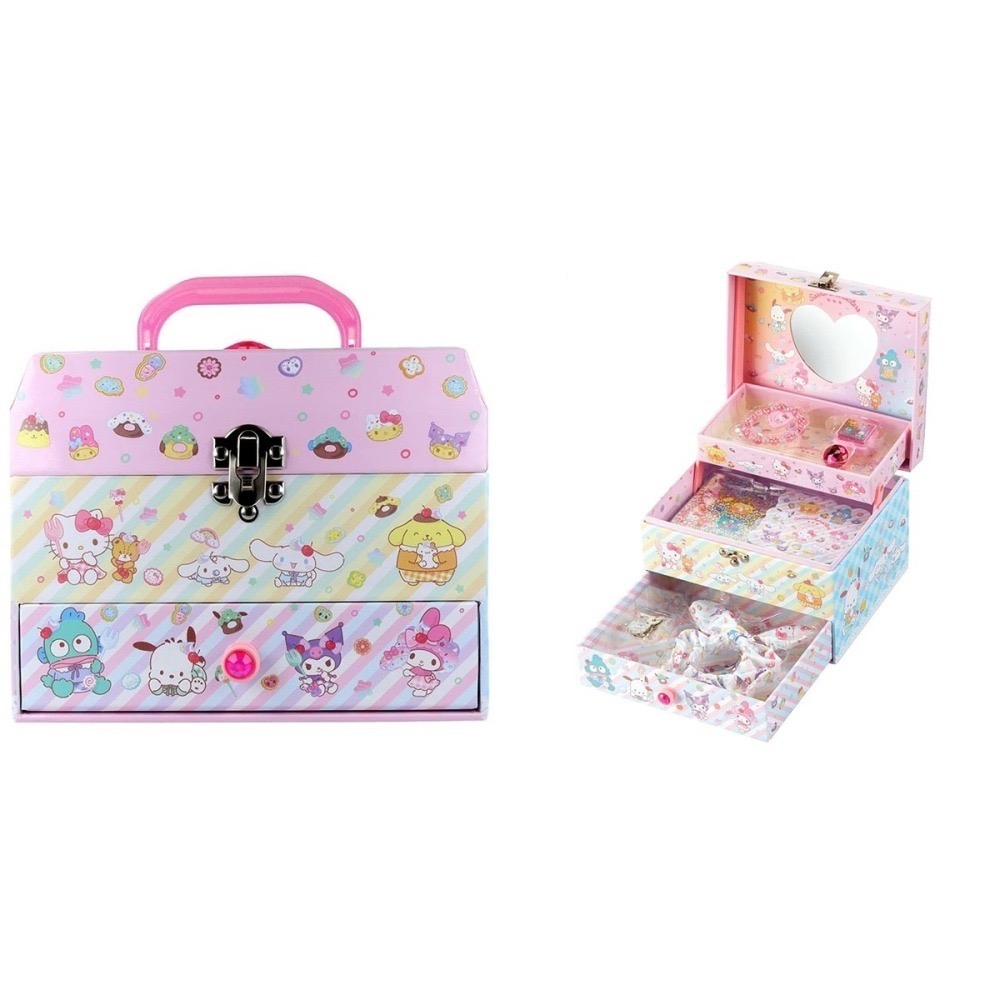 《預購》日本 -  迪士尼公主 / 三麗鷗 / 角落生物 多功能收納盒 文具盒 化妝盒 首飾盒-細節圖4