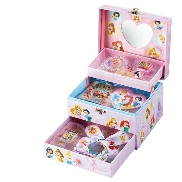 《現貨》日本 -  迪士尼公主 / 三麗鷗 多功能收納盒 文具盒 化妝盒 首飾盒-細節圖5