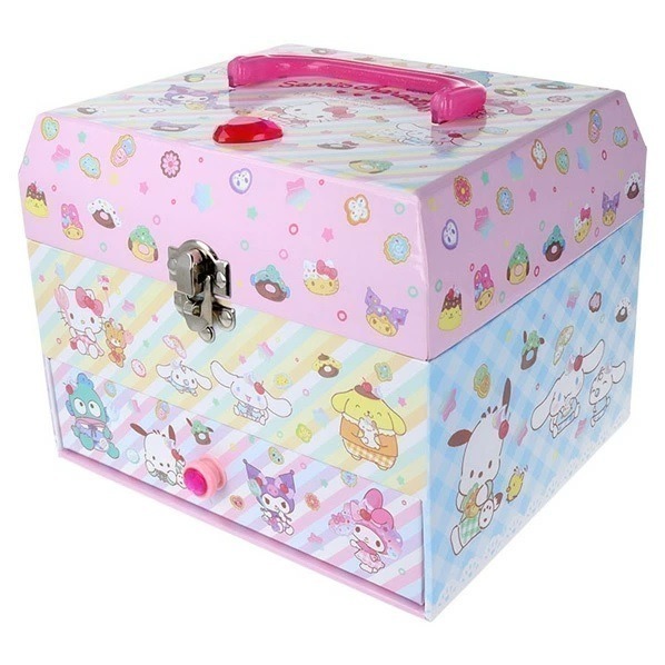 《現貨》日本 -  迪士尼公主 / 三麗鷗 多功能收納盒 文具盒 化妝盒 首飾盒-細節圖9