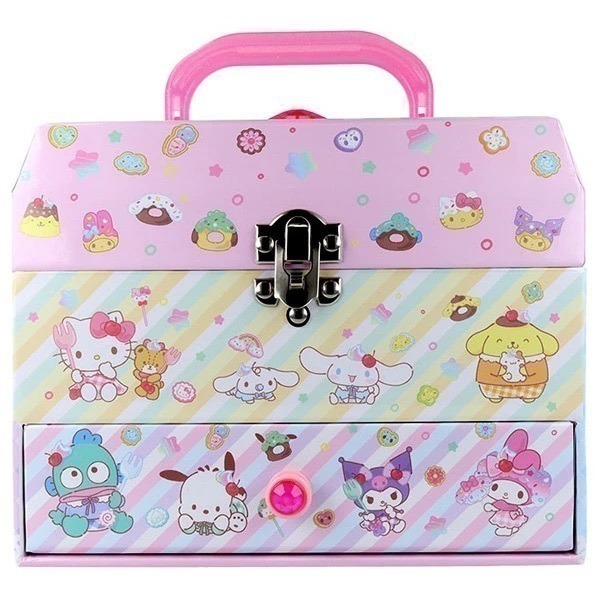 《現貨》日本 -  迪士尼公主 / 三麗鷗 多功能收納盒 文具盒 化妝盒 首飾盒-規格圖11