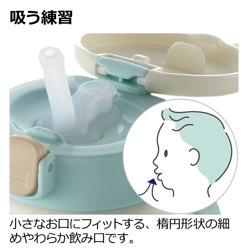 《現貨》日本 - Richell 不銹鋼吸管水壺 保冷/保溫 ( 狗狗 / 圓點星星 )-細節圖4