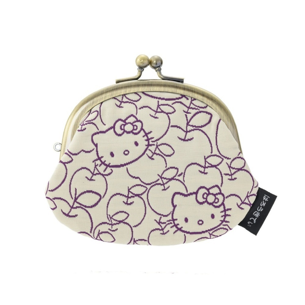 《預購》日本 - 京都限定｜Hello Kitty 蘋果紋和風口金零錢包-細節圖4