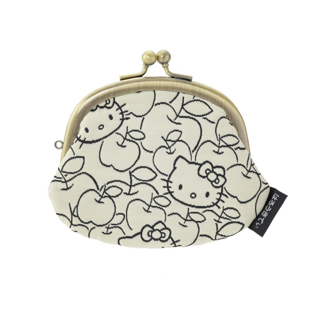 《預購》日本 - 京都限定｜Hello Kitty 蘋果紋和風口金零錢包-細節圖5