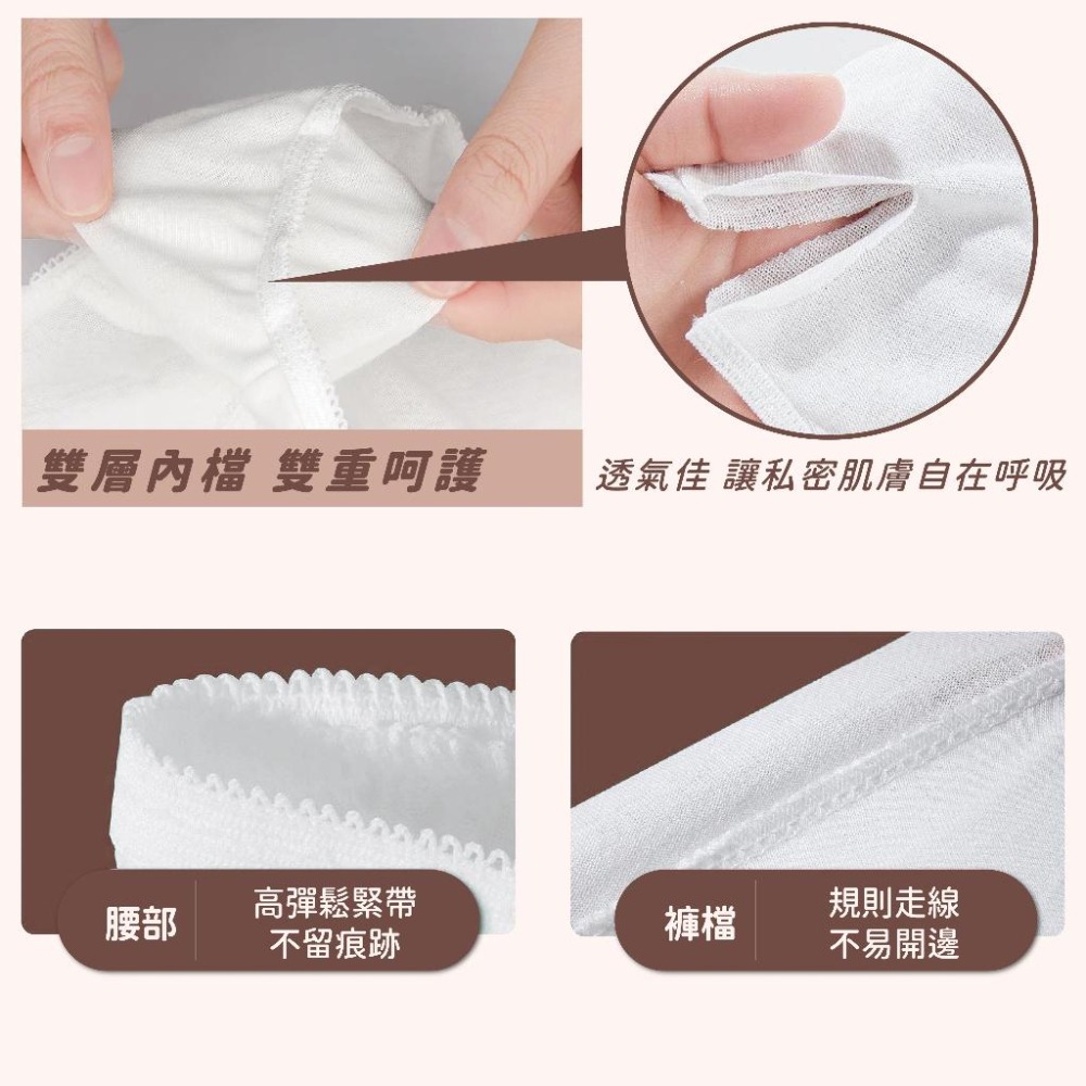 一次性內褲 坐月子 產婦🤰拋棄式 免洗內褲 純棉 無螢光劑 高彈力 女用內褲｜GoGraphy-細節圖6