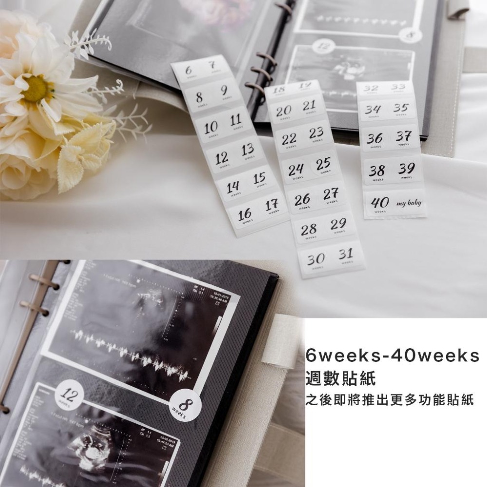 客製化 超音波相簿 母子手冊 懷孕日記 龍年寶寶 孕期紀錄 相本 照片紀錄本 手帳本 紀念相冊｜Gography-細節圖4