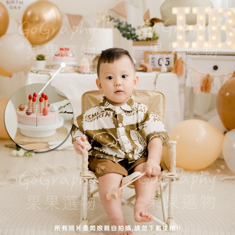 現貨秒出｜木質蛋糕 蛋糕 生日蛋糕 假蛋糕 木製切切樂 蛋糕模型 擺飾 道具 慶生 生日 兒童｜Gography-細節圖7