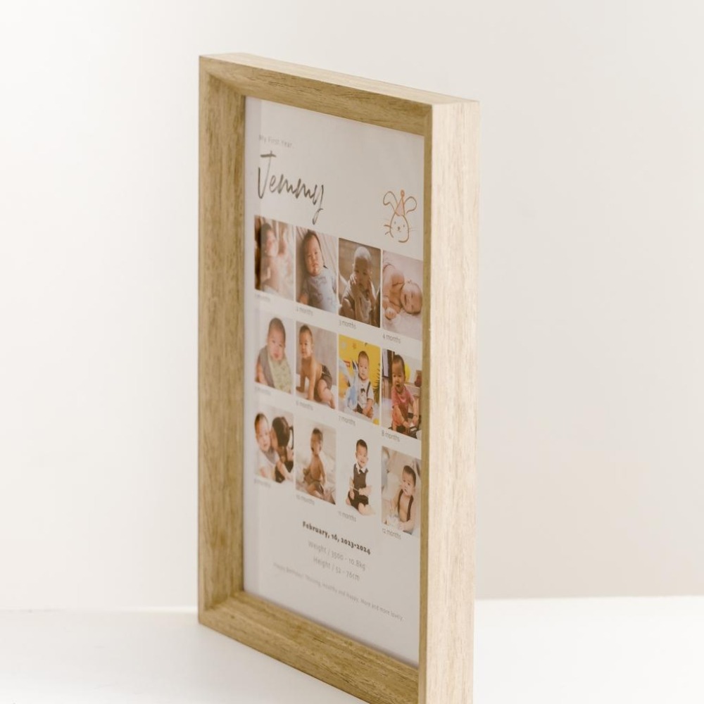客製化｜1-12個月寶寶成長相框 寶寶相框 周歲紀念相框 周歲紀念 寶寶成長紀錄 12個月 生日｜GoGraphy-細節圖3
