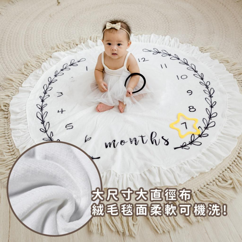 現貨 │ 寶寶拍照 背景布⚫️寶寶毯 法蘭絨 新生兒 拍照背景 拍照道具 月齡攝影背景布 寶寶紀念毯｜GoGraphy-細節圖7
