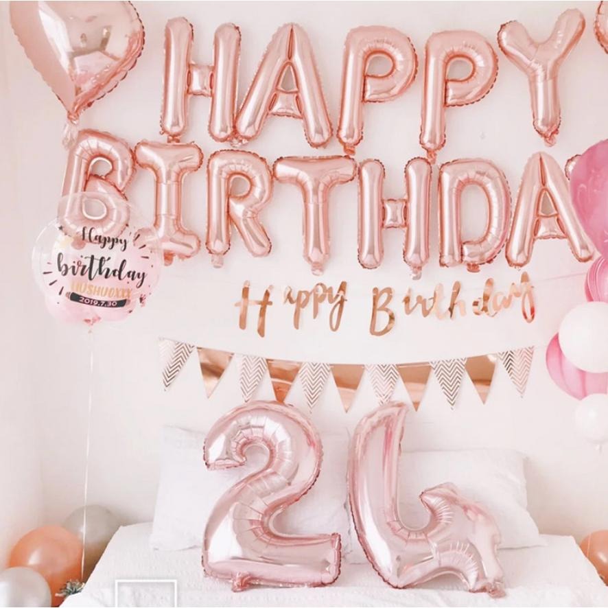 現貨｜16寸 HBD生日快樂 氣球派對 派對佈置 生日氣球 求婚 告白 生日派對 慶生 氣球佈置 派對｜Gography-細節圖2