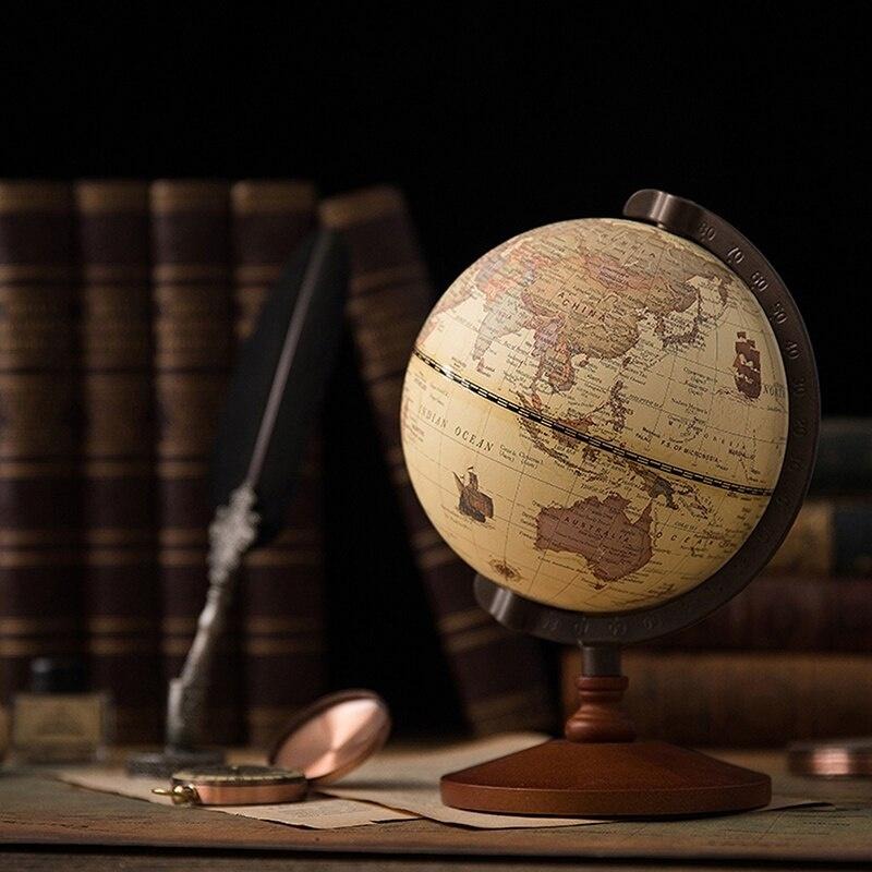 現貨 快速出貨｜抓周道具 抓周 地球儀 旅遊家 導遊 仿古地球儀 兒童早教 360度地球儀 木質地球儀｜Gography-細節圖5