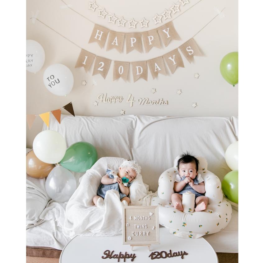 現貨｜收涎佈置 收涎儀式 收涎饅頭 寶寶收涎 居家佈置 四個月 收涎派對 寶寶收涎寫真 抓周生日佈置｜GoGraphy-細節圖4