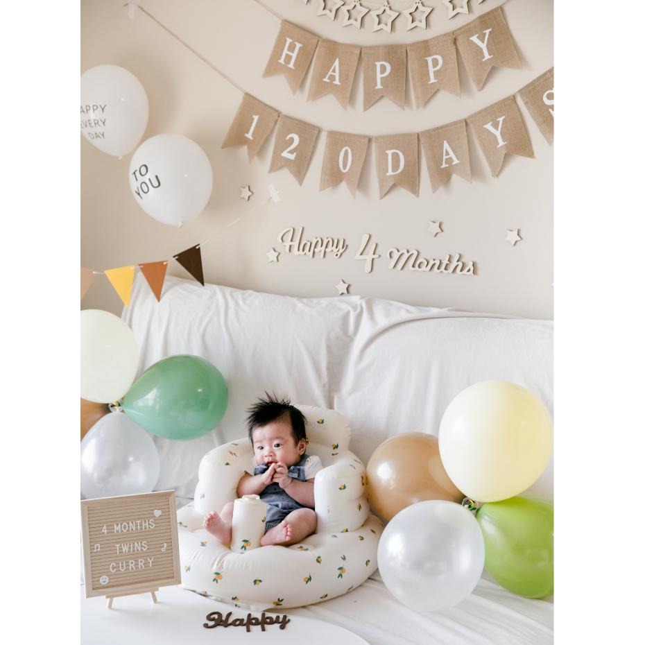 現貨｜收涎佈置 收涎儀式 收涎饅頭 寶寶收涎 居家佈置 四個月 收涎派對 寶寶收涎寫真 抓周生日佈置｜GoGraphy-細節圖5