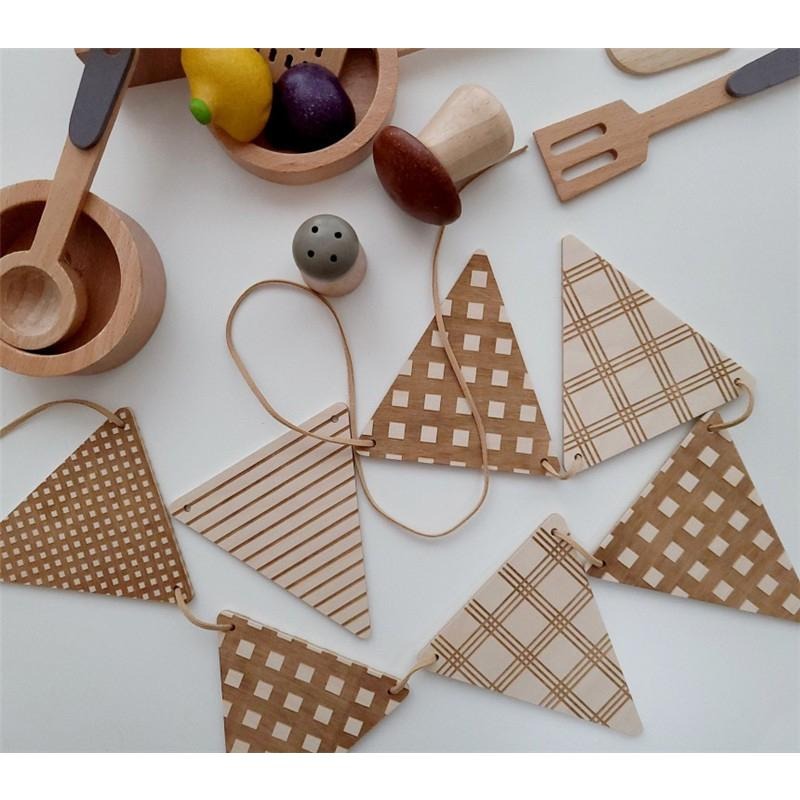 現貨｜高質感木質三角拉旗 生日掛旗 派對佈置 生日慶生 收涎佈置 拍照道具 周歲 牆上裝飾｜GoGraphy-細節圖5