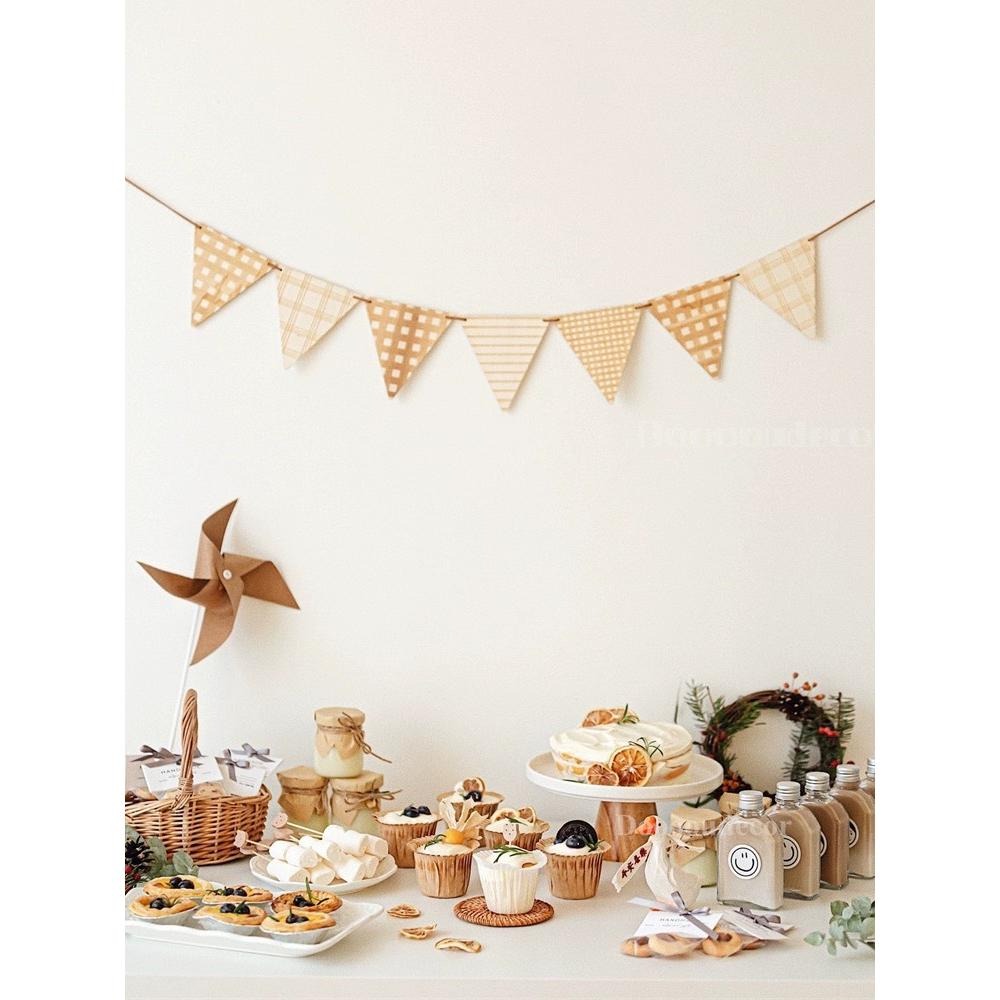 現貨｜高質感木質三角拉旗 生日掛旗 派對佈置 生日慶生 收涎佈置 拍照道具 周歲 牆上裝飾｜GoGraphy-細節圖8