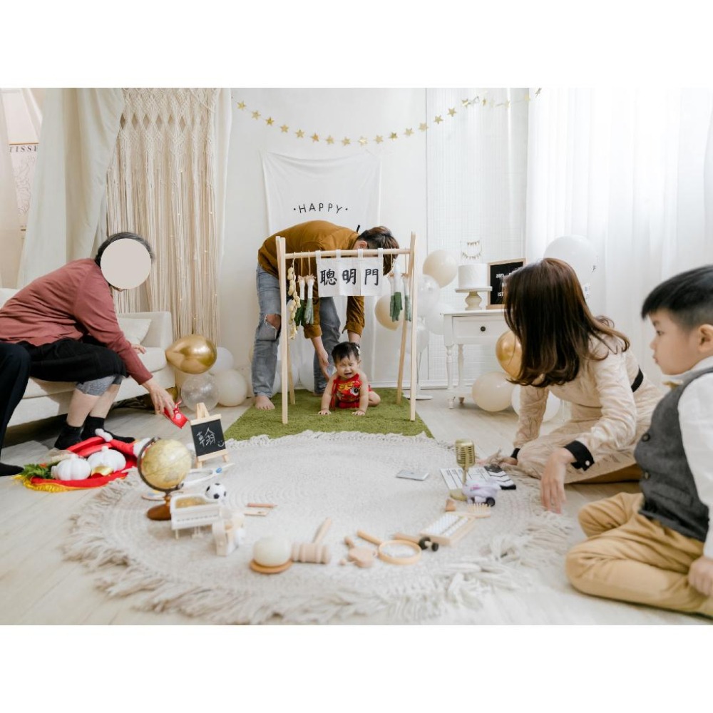現貨｜聰明門 抓周道具 抓周儀式 寶寶抓周 羊毛氈 蔥 門框 聰明門布條 抓周布簾 花生 生日 地毯｜GoGraphy-細節圖6
