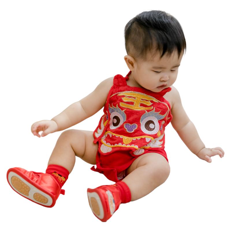 現貨 快速出貨｜抓周虎衣帽鞋套裝組合 抓周服 寶寶週歲 寶寶肚兜 抓周佈置 抓周虎衣 抓周儀式 ｜GoGraphy-細節圖9