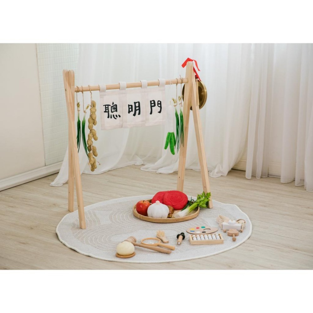 現貨｜聰明門布簾 客製化商品 抓周道具 抓周儀式 寶寶抓周 布簾 生日派對 寶寶周歲 抓周 布條 亞麻｜GoGraphy-細節圖6