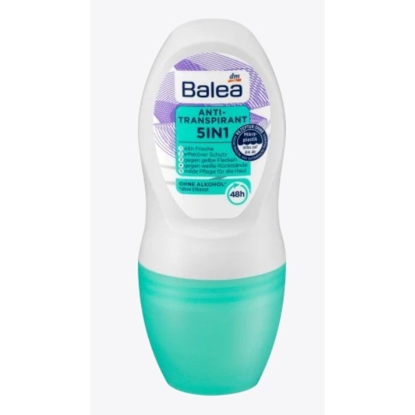 台灣現貨 德國 DM Balea 芭樂雅 體香滾珠 極致乾爽 除臭敏感 溫和 無香精 五合一 長效清新 止汗劑 滾珠瓶-規格圖6