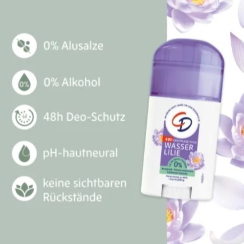 台灣現貨 德國 CD 體香劑 淡雅睡蓮  體香滾珠 體香膏 體香棒 止汗劑 滾珠瓶-細節圖7