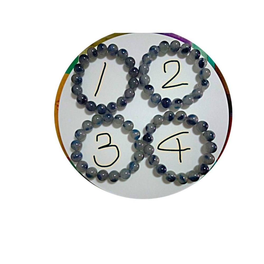 ㊣TiBi手趣㊣水行中大咪數中顆粒中磁場中串珠12.5mm+天然藍草莓藍莓藍點點素串手串~手圍17-17.5CM-細節圖6