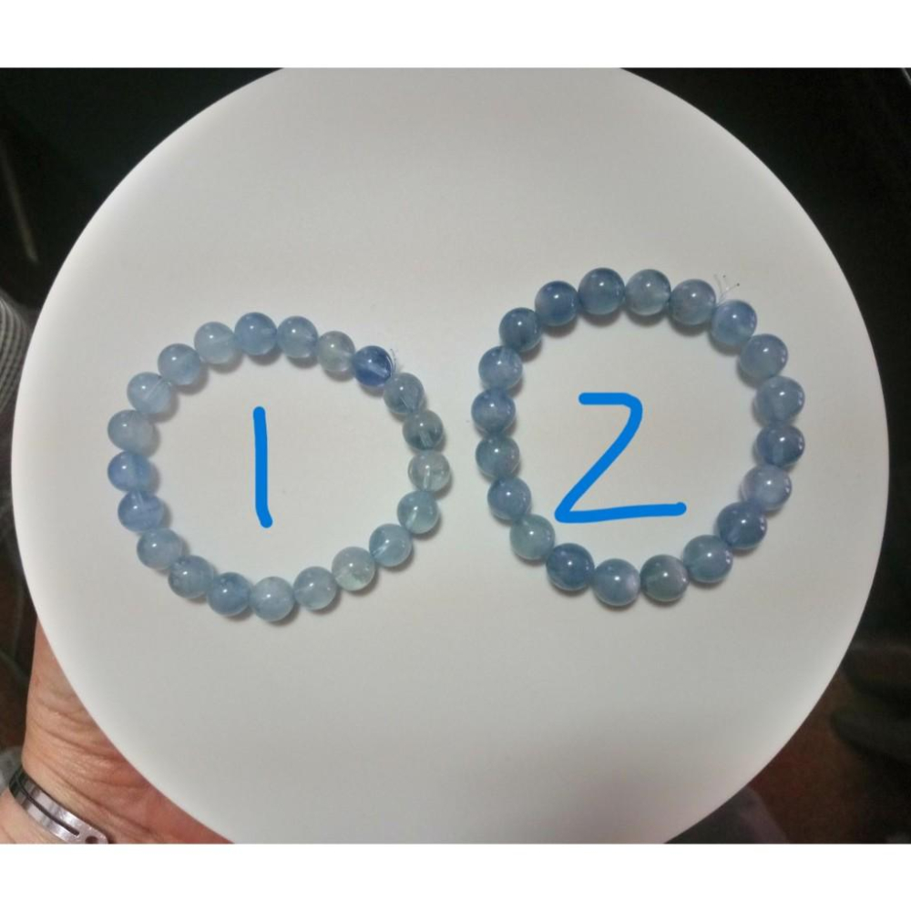 ㊣TiBi手趣㊣水行小咪數小顆粒小磁場小串珠9-10mm+天然摩根石家族海藍寶素串手串~手圍16.5-17cm-細節圖5