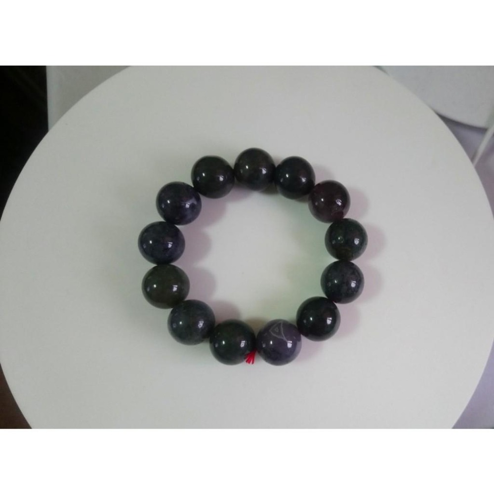 ㊣TiBi手趣㊣木行水草瑪瑙意境大顆粒大磁場大手串16mm+天然印度瑪瑙紫藍綠紅灰斑斕色彩手串手鍊~手圍17-17.5-細節圖4