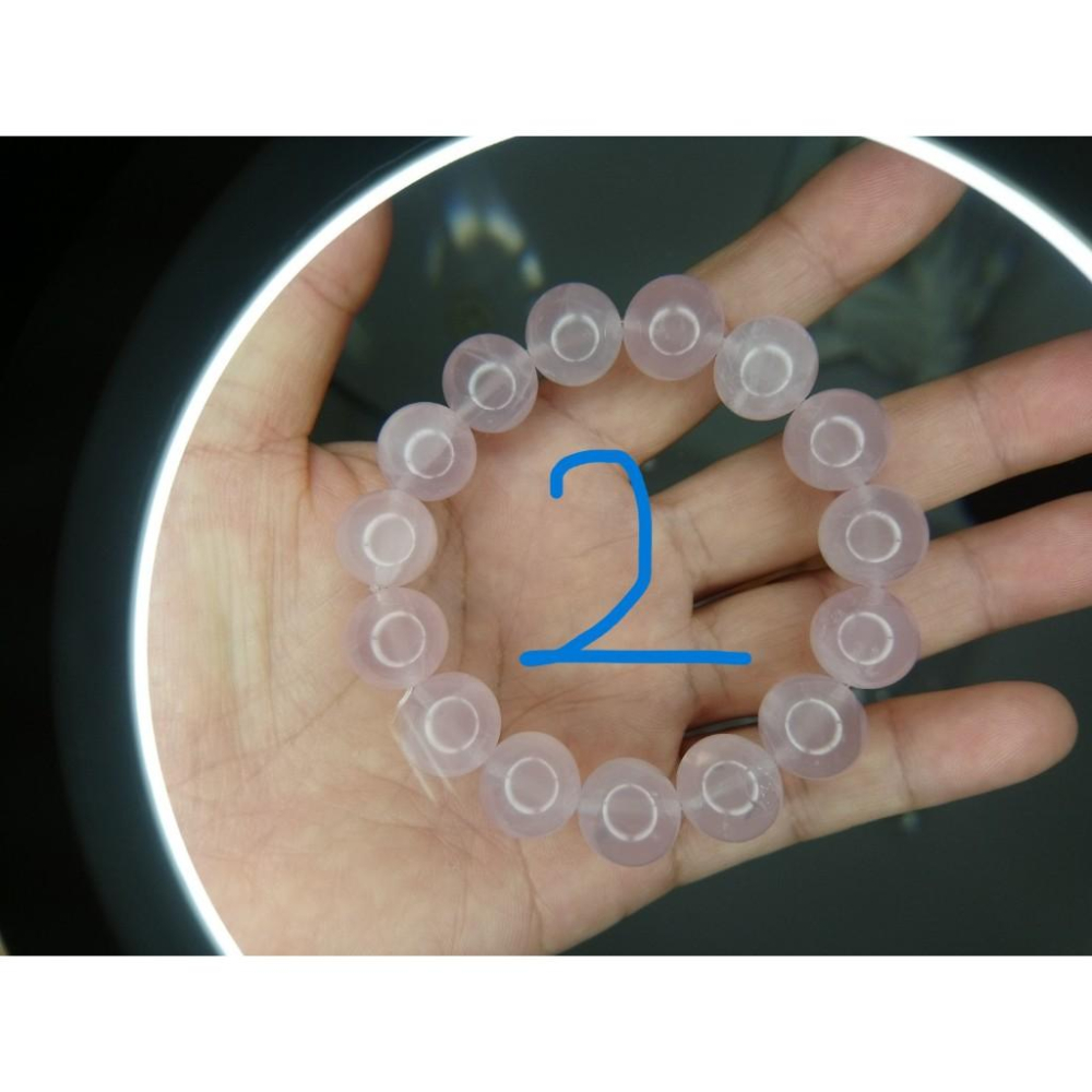 ㊣TiBi手趣㊣火行大咪數大顆粒大貢丸大磁場大串珠14.5-15mm+天然粉晶芙蓉晶素串手串~手圍17-17.5cm-細節圖2