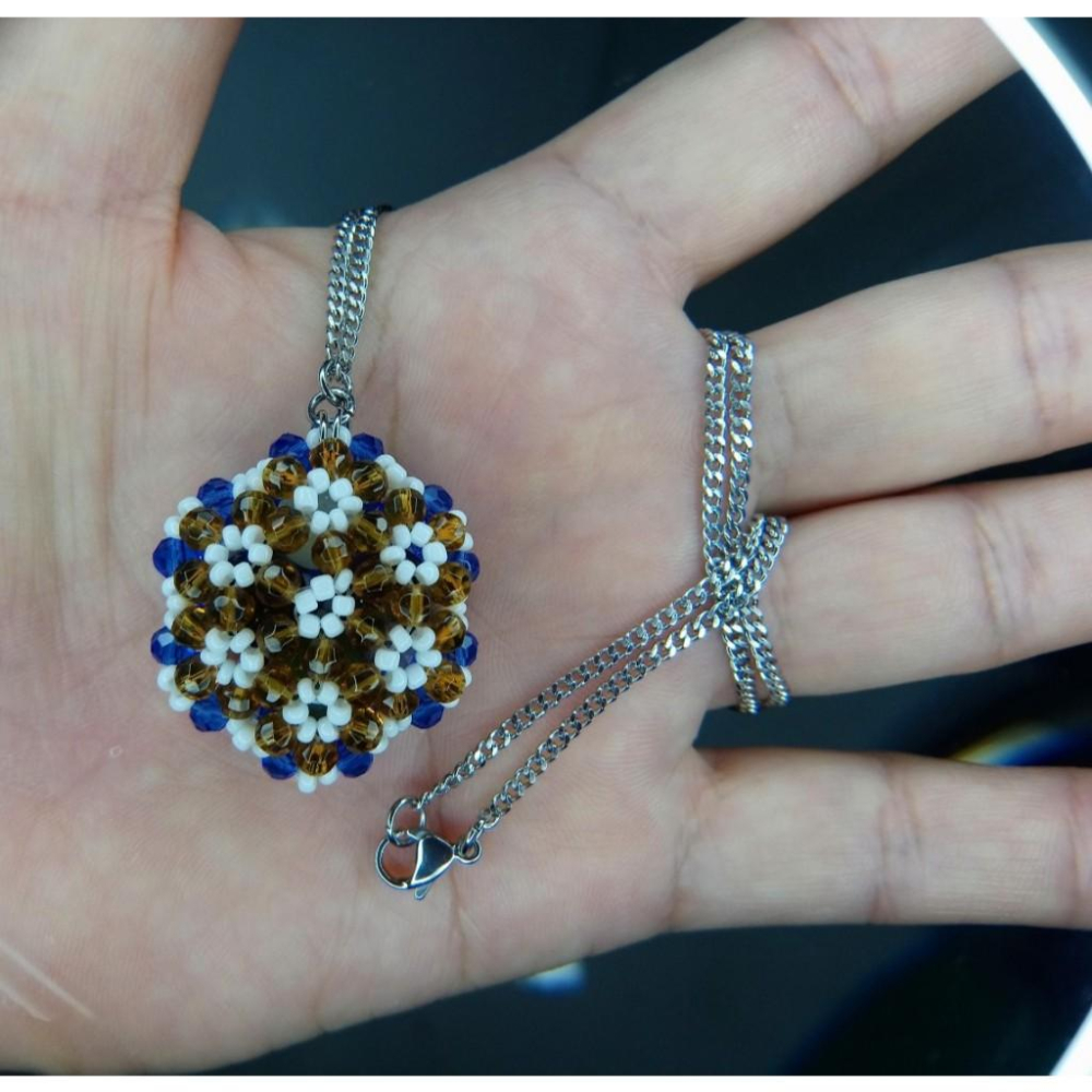 ㊣TiBi手趣㊣拉維德爾＞防過敏不銹鋼鈦鋼項鍊六邊形菱形天然海藍寶紫水晶瑪瑙碧璽能量石水鑽陶瓷雙面閃閃吊墜-細節圖2