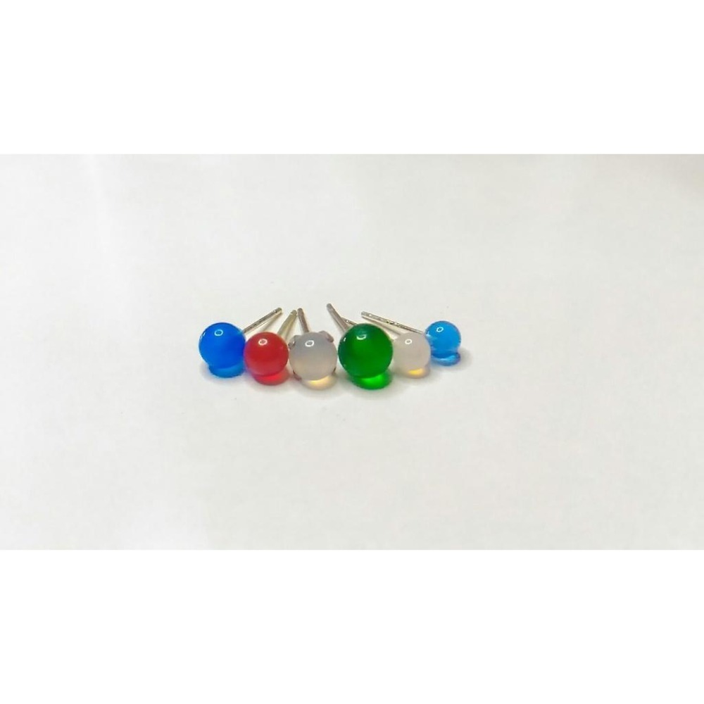 ~12/15新組商品～題び～拉維德爾＞防過敏925純銀304不銹鋼316不銹鋼耳釘3mm4mm5mm6mm白綠藍紅瑪瑙-細節圖5