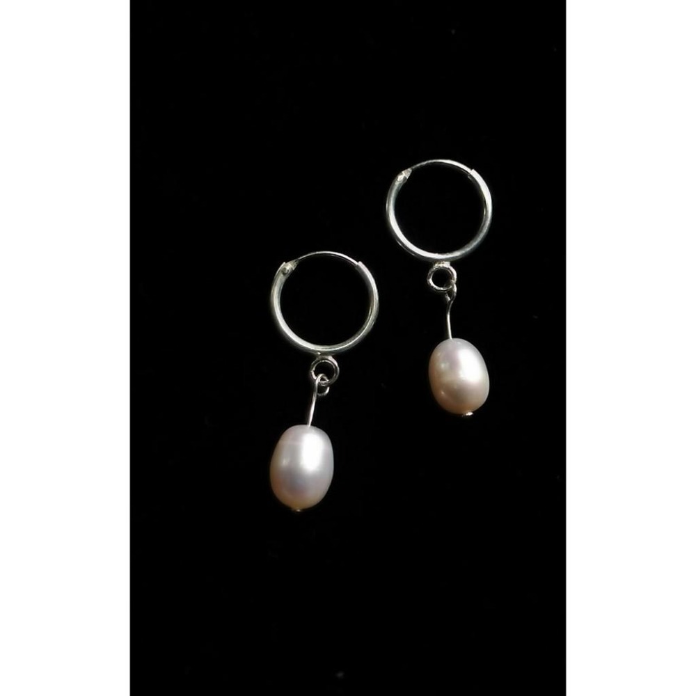 ㊣TiBi手趣㊣＞2付$80~4MM6MM防過敏純銀925花托天然立體珍珠扁形珍珠耳釘耳針垂墜耳環耳鈎耳圈宜-細節圖6