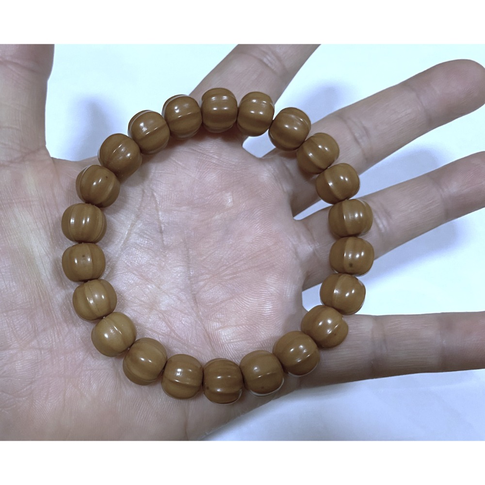 天然猴頭木鯊魚背核桃款素串手串11.5