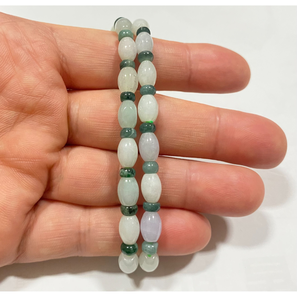 ㊣TiBi手趣㊣◆情牽水晶時刻舒心◆天然翡翠小圓桶珠6mm+素串手串手圍15cm-細節圖2
