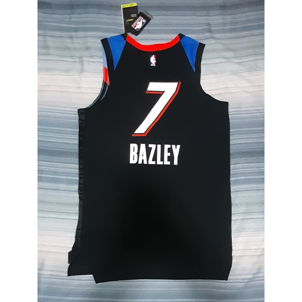 NBA奧克拉荷馬城雷霆隊Bazley城市AU含贊助商標球衣-細節圖2