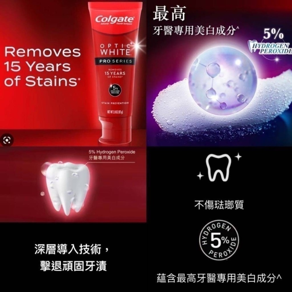 🔥台灣現貨🔥Colgate 高露潔 OPTIC WHITE 專業級牙膏-細節圖5